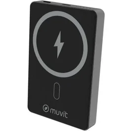 Muvit Powerbank 10000mAh 20W Carga Inalámbrica Negro con Cable USB-C MCCHP0010